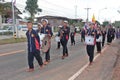 Parade in sport day of primary students.